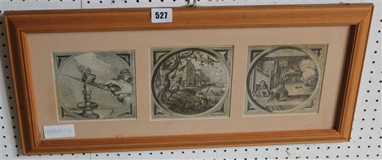 17C wood block prints (in one frame)